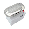 MARINE CITY 24V 1.5W 304 Grade Stainless Steel Waterproof IP66 LED Oval Courtesy Light in Soft White