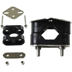 Marine City Nylon Black Rail Mount Brackets – Fits 7/8”-1” Tube, Stainless Steel