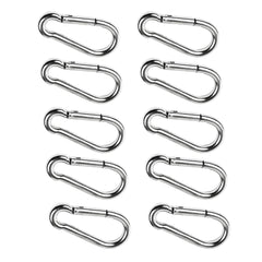 Marine City 316 Stainless-Steel 2” Carabiners/Clip Snap Hook with Ring for Climbing, Fishing, Hiking (10pcs)