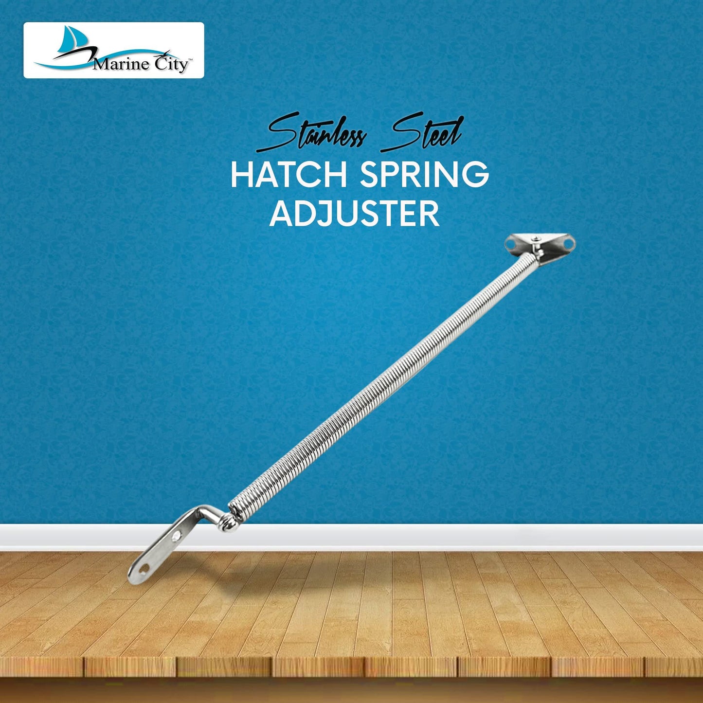 MARINE CITY Hatch Spring Adjuster with U-Bolt & L-Shape Plate – Stainless Steel