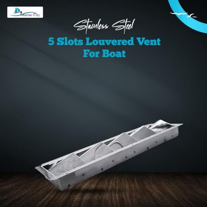 Marine City 5-Slot Louvered Vent – Stainless Steel, Corrosion-Resistant