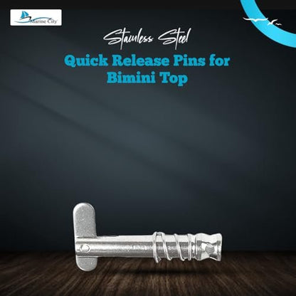 Marine City Quick Release Pin for Bimini Top – Stainless Steel, Durable (10 Pcs) Marine City Hardware