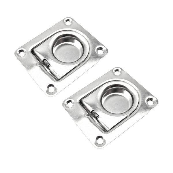 Marine City Rectangular Recessed Hatch Flush Pull Lift Ring – Stainless Steel