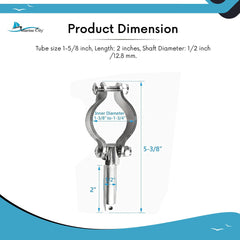 Marine City Abrazadera de acero inoxidable en Rowlocks/Oarlocks de 1-5/8 pulgadas (2 por paquete) 