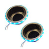 Marine City Stainless Steel Blue LED Ring Cup Holder with Center Drain (2 Pcs)
