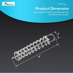 Marine City Boat Anchor Dock Line Mooring Spring – 304 Stainless Steel,13-3/16