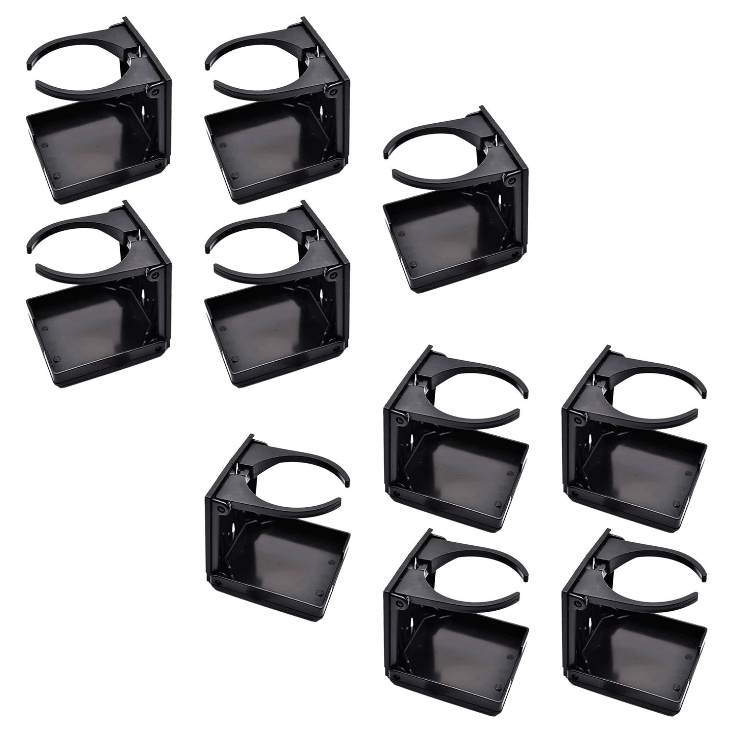 Marine City Black Adjustable Folding Cup Holder – ABS Plastic, 2-3/8” to 3-7/8” Marine City Hardware
