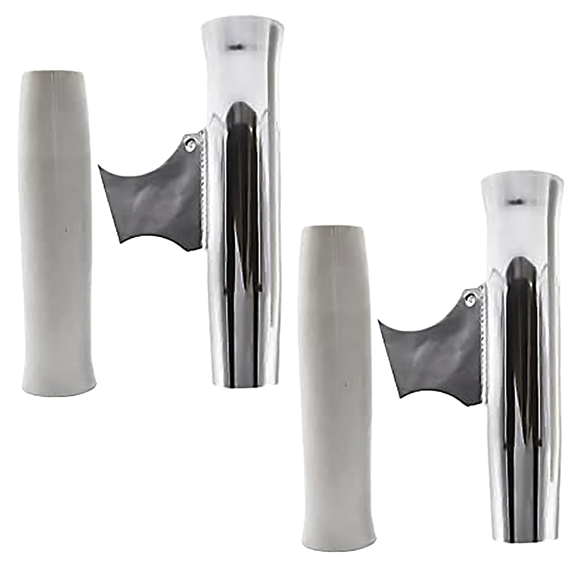 MARINE CITY Adjustable Fishing Rod Holder – Aluminum Flared Weld On (Pack of 2) Marine City Hardware
