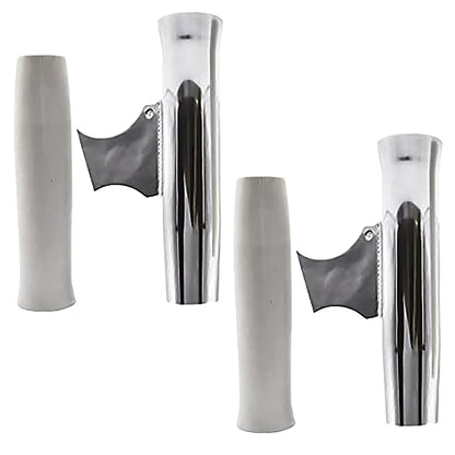 MARINE CITY Adjustable Fishing Rod Holder – Aluminum Flared Weld On (Pack of 2) Marine City Hardware