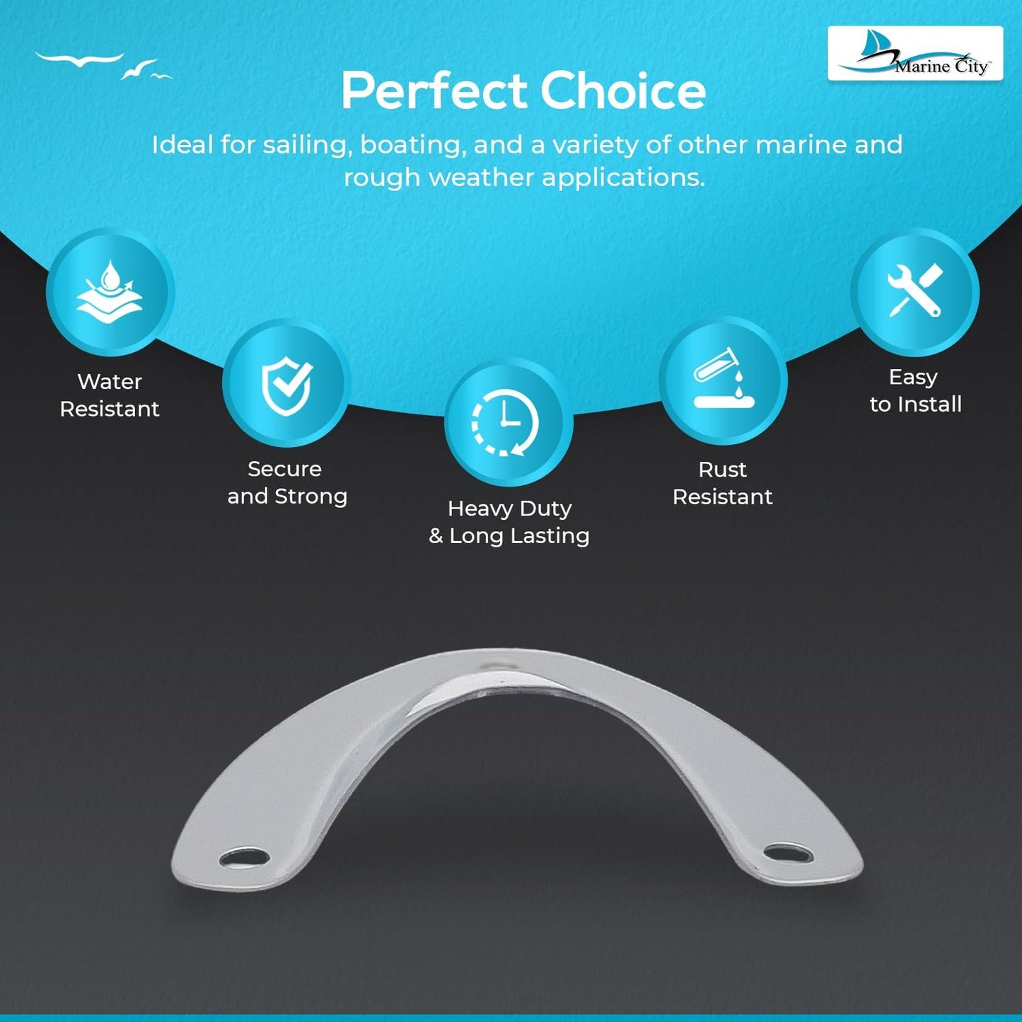 Marine City Midget Clamshell Vent Wire Cable Cover – 304 Stainless Steel (2 Pcs)
