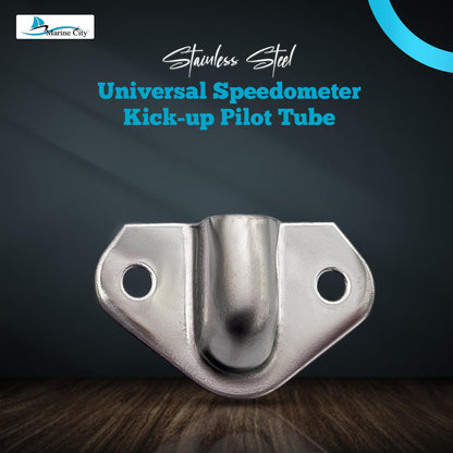 MARINE CITY Universal Boat Speedometer Kick-Up Pitot Tube–80 MPH Stainless Steel