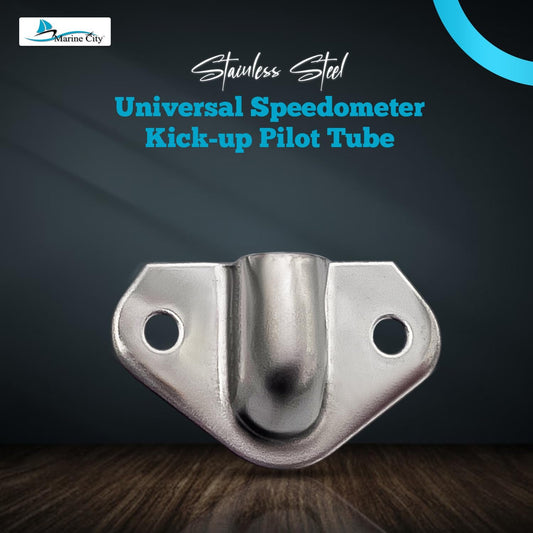 MARINE CITY Universal Boat Speedometer Kick-Up Pitot Tube–80 MPH Stainless Steel