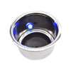 Marine City Stainless Steel 12V Blue LED Illuminated Drink Holder with Drain