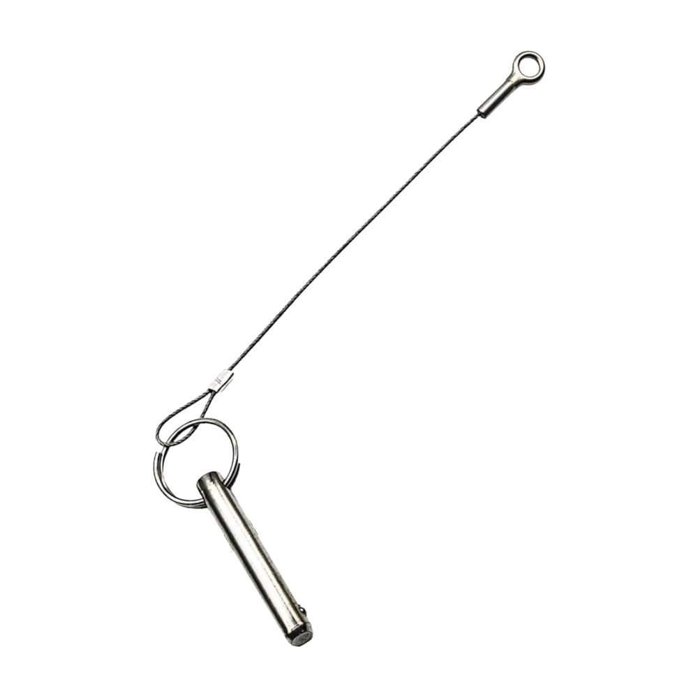 Marine City Bimini Top Quick Disconnect Pin with Cable Grip–304 Stainless Steel