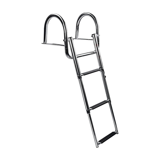 Marine City 3-Step Folding Telescoping Boat Ladder – 304 Stainless Steel