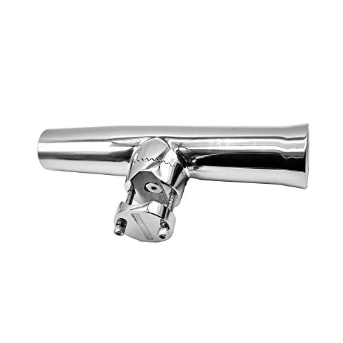 Marine City Stainless Steel Heavy-Duty Clamp-On Adjustable Fishing Rod Holder