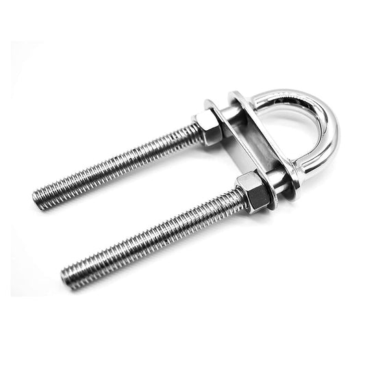 Marine City Stern Bow Eye Tie Down U-Bolt–304 Stainless Steel Welding Plate 4.5" Marine City Hardware