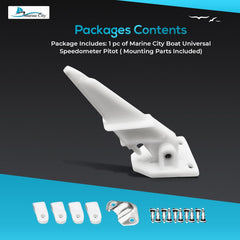 Marine City Boat Velocímetro universal Tubo piloto de arranque 80 MPH (incluye piezas de montaje) MC30112035 
