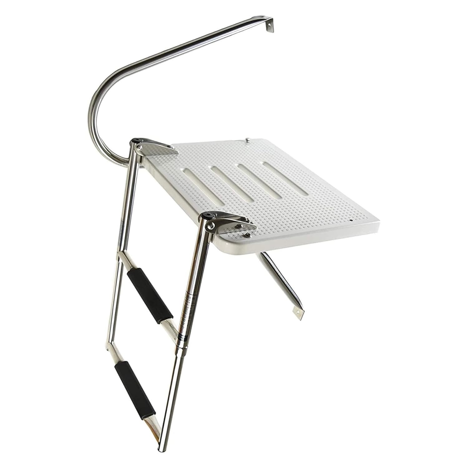 Marine City 304 Stainless Steel 2-Step O/B Swim Platform Telescoping Boat Ladder