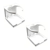 Marine City White Adjustable Folding Cup Holder – ABS Plastic (Pack of 2)