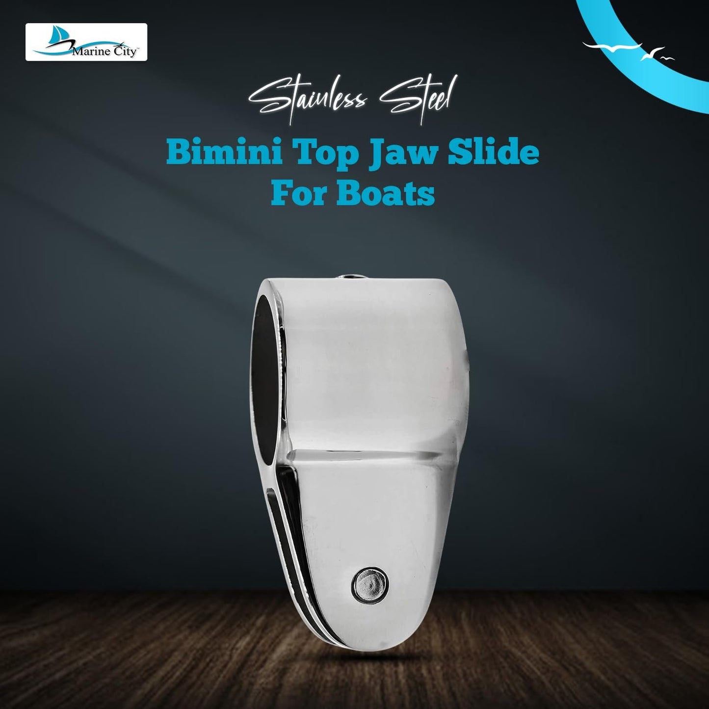 MARINE CITY 316 Stainless Steel Bimini Top Jaw Slide – 7/8” Round Tube (2 Pcs)