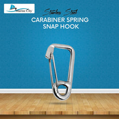 Marine City 316 Marine Grade Stainless Steel Carabiner Spring Snap Hook Boat (3 Inches)