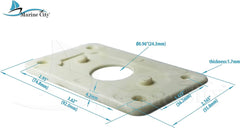 MARINE CITY Marine Antenna Mount Shim Kit Plastic Shim for Sloping Deck-1 pc Short Taper & 1 pc Long Taper