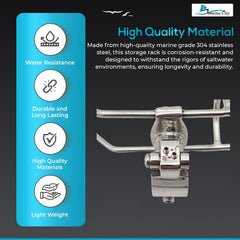 Marine City 304 Stainless Steel Fishing Rod Holder – Space-Saving Design