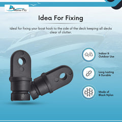 Marine City Black Nylon Bimini Top Eye End Cap - Round Inside Eye End