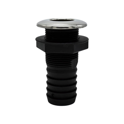 Marine City Nylon Thru-Hull Fitting with 316 Stainless Steel Trim & Flapper MARINE CITY