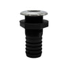 MARINE CITY 2.36" Head Diameter Nylon Thru-Hull/Through Hull with 316 Grade Stainless Steel Trim Cover and Rubber Flapper for 1.5" Hose on Boats, Yachts, Marine Vehicles (Pack of 1)