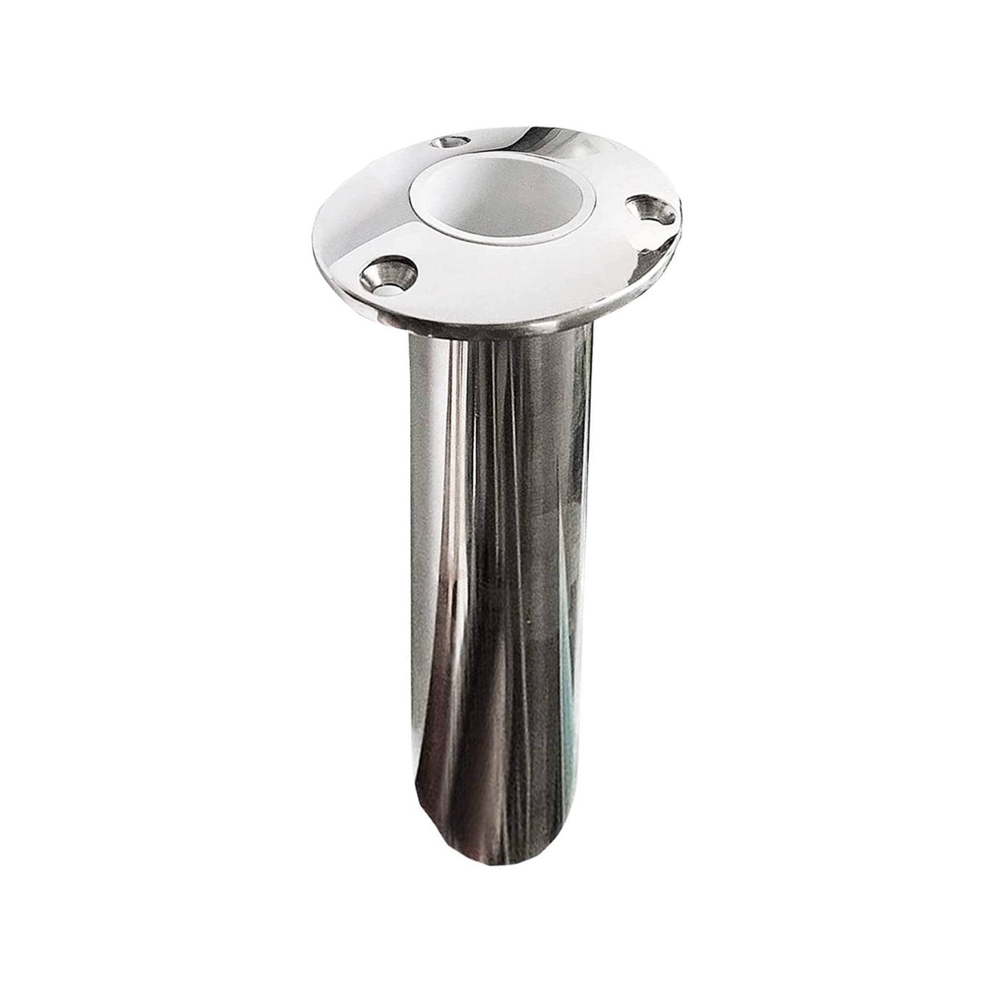 Marine City 316 Stainless Steel Flush-Mount Fishing Rod Holder with Drain
