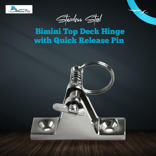 MARINE CITY 90° Bimini Top Hinge with Quick-Release Pin Stainless Steel (4 Pcs) MARINE CITY