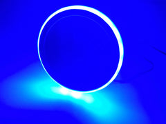 Marine City Blue LED Light Ring Stainless-Steel Cup Drink Holder with Drain (2pcs)