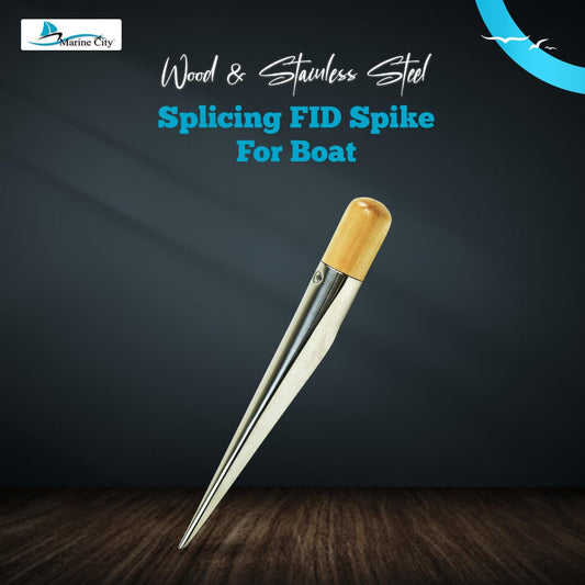 MARINE CITY Wooden Handle Splicing FID Spike – 304 Stainless Steel (Large)