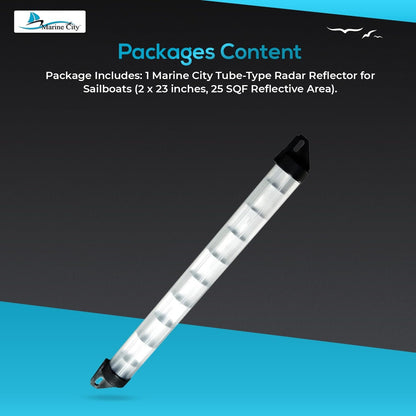 MARINE CITY 23” Aluminum Tube Type Radar Reflector – 25 SQ FT Reflective Area Marine City