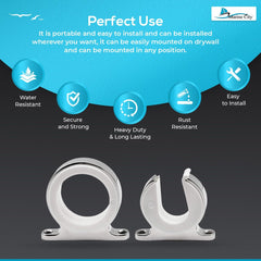 Marine City Stainless Steel Fishing Rod Storage Rack – Durable, Easy to Install