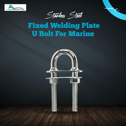Marine City Fixed Welding Plate Bow Eye Tie Down U-Bolt – 304 Stainless Steel Marine City Hardware