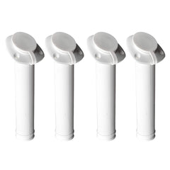 MARINE CITY White Nylon Flush Mount Rod Holder – UV Stabilized 30° (Pack of 4)