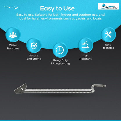 Marine City 10-1/4" Hatch Holder Adjuster–Stainless Steel, with U-Bolt & L-Plate Marine City