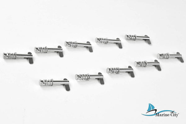 Marine City 316 Stainless Steel Quick Release Pins for Bimini Top (10pcs)