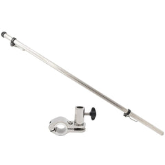 Marine City 21inch Stainless Steel Rail Mounted Flag Pole & Flag Pole Base Kit for Boat Yacht
