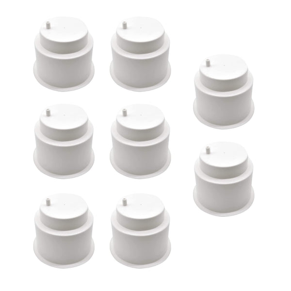 Marine City White Plastic Cup Holder with Side Drain – Drink & Can Holder(8 Pcs)