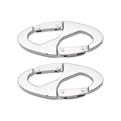 Marine City 8-Shape Carabiner Snap Hook – Aluminum Alloy for Bags (Pack of 2)