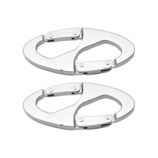 Marine City 8-Shape Carabiner Snap Hook – Aluminum Alloy for Bags (Pack of 2)