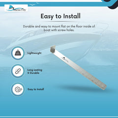 Marine City 18-Inch Aluminum Fishing Ruler – Durable Mount Fish Measuring Tool