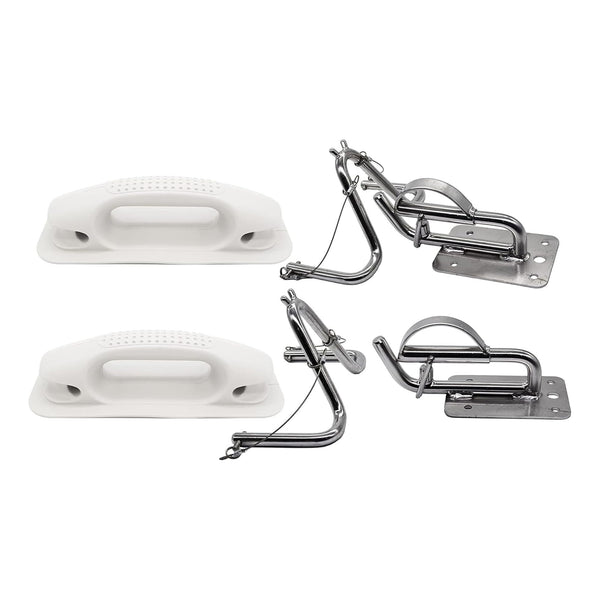 MARINE CITY Quick Release Snap Davits Set – 304 Stainless Steel (Pack of 2)