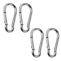 Marine City 316 Mosquetón/gancho de clip de acero inoxidable de 2 pulgadas para escalada, pesca, senderismo (4 piezas)