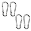 Marine City 316 Mosquetón/gancho de clip de acero inoxidable de 2 pulgadas para escalada, pesca, senderismo (4 piezas)