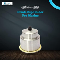 Marine City 304 Stainless Steel Cup Drink Holder with Center Drain – Durable